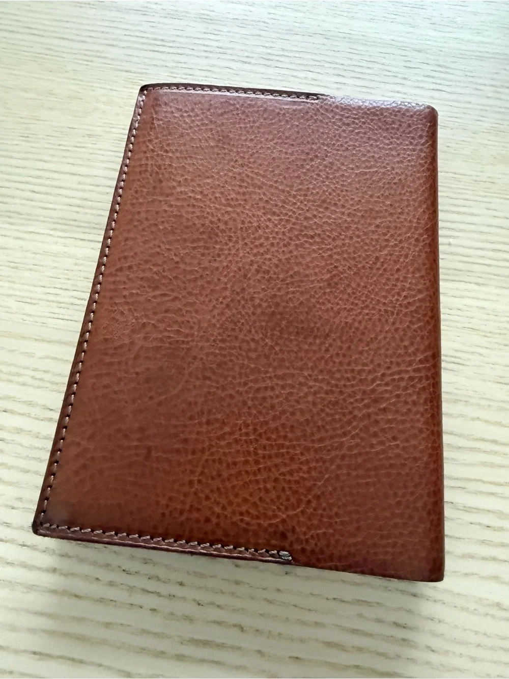 Wuzhi Studio Cognac and Olive Green Leather Cover for A6 Planners